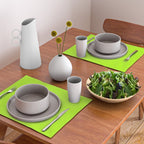 Solid Bright Green Yellow Neon Color Placemat Gallery Image 2