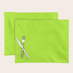 Solid Bright Green Yellow Neon Color Placemat Gallery Image 1