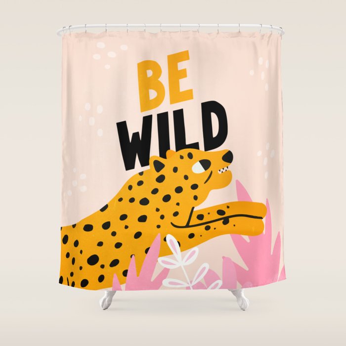 Be Wild: The Peach Edition Shower Curtain Gallery Image 1