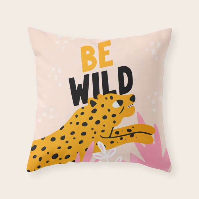 Be Wild: The Peach Edition Throw Pillow Gallery Image 6