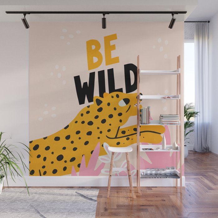 Be Wild: The Peach Edition Wall Mural Gallery Image 1