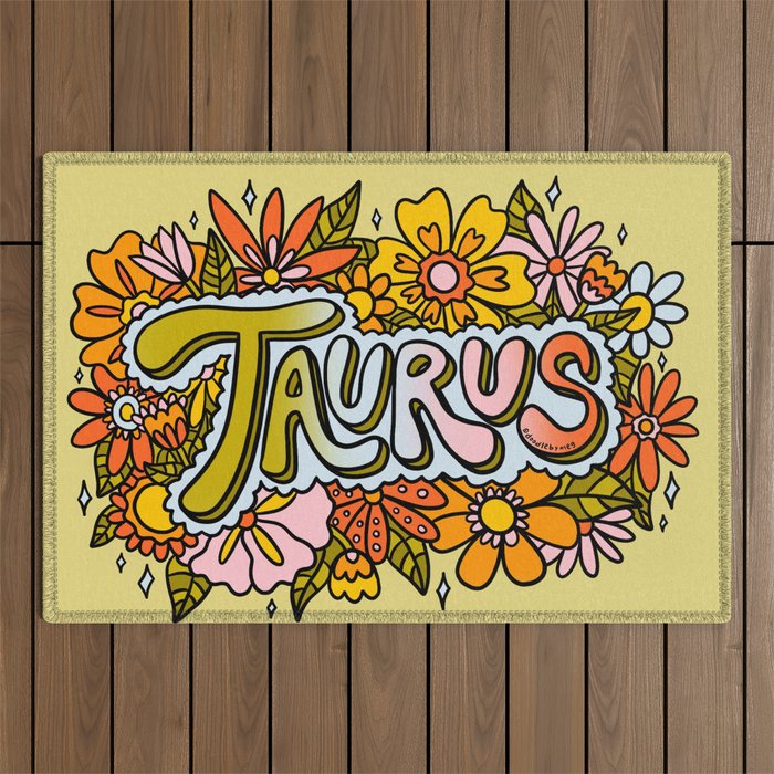 Taurus Flowers Outdoor Rug Gallery Image 1