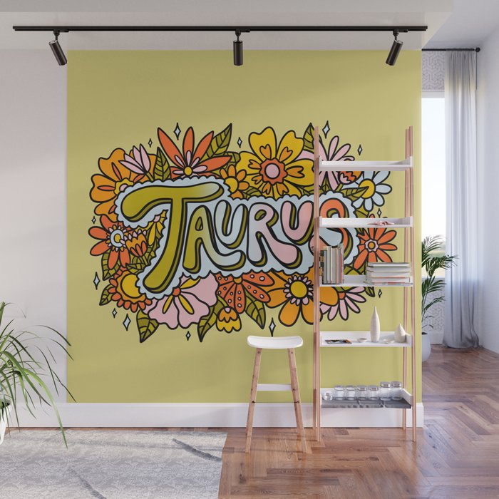 Taurus Flowers Wall Mural Gallery Image 1