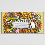 Taurus Flowers Desk Mat Gallery Image 1
