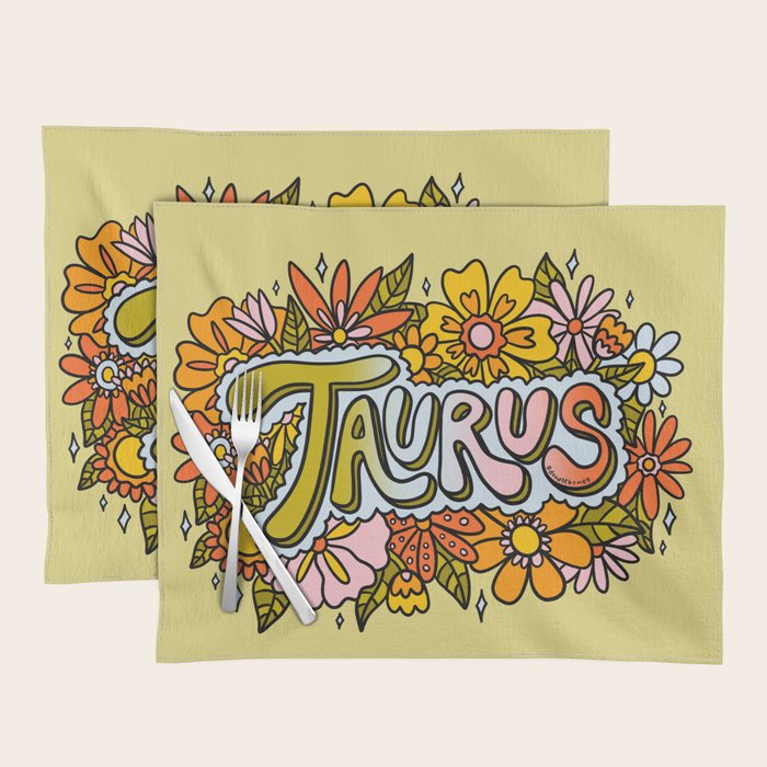 Taurus Flowers Placemat Gallery Image 1