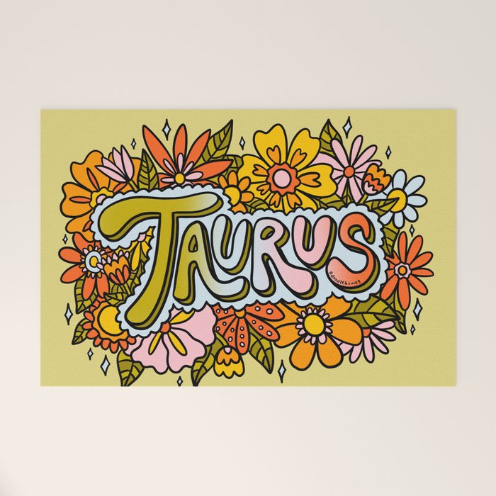 Taurus Flowers Welcome Mat Gallery Image 1