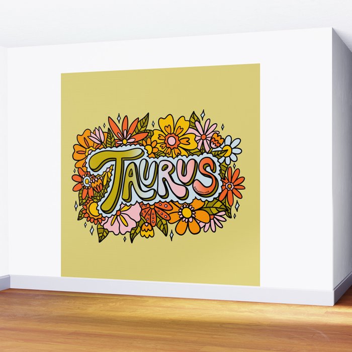 Taurus Flowers Wall Mural Gallery Image 2