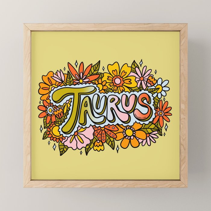 Taurus Flowers Mini Art Print Gallery Image 1