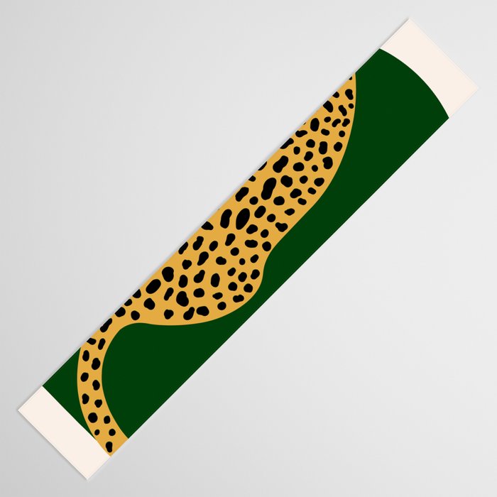 Boho Jungle Green Vintage Arch Oversized Leopard Table Runner Gallery Image 3