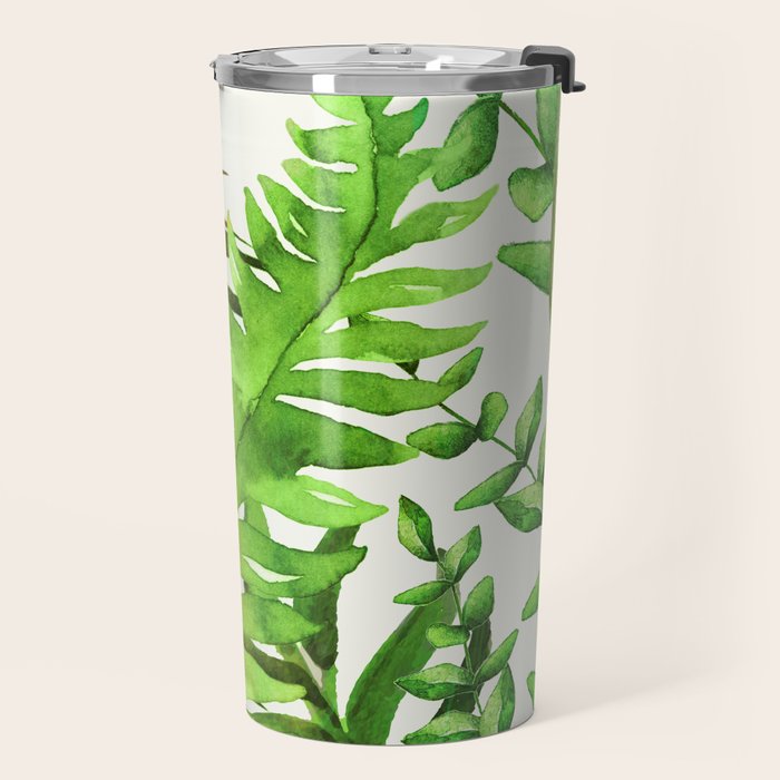 Watercolor Plants Travel Mug Gallery Image 2