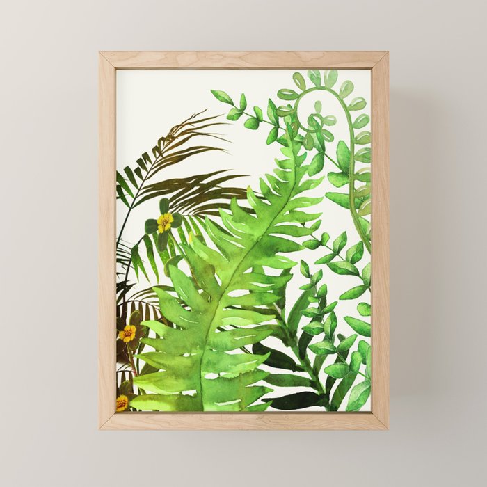 Watercolor Plants Mini Art Print Gallery Image 1