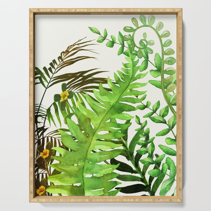 Watercolor Plants Serving Tray Gallery Image 1