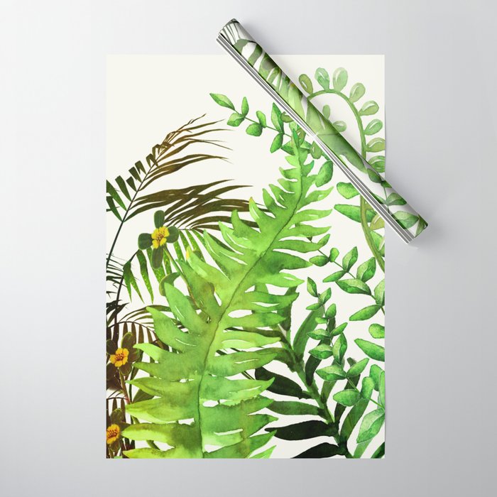 Watercolor Plants Wrapping Paper Gallery Image 1
