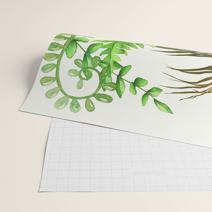 Watercolor Plants Wrapping Paper Gallery Image 2