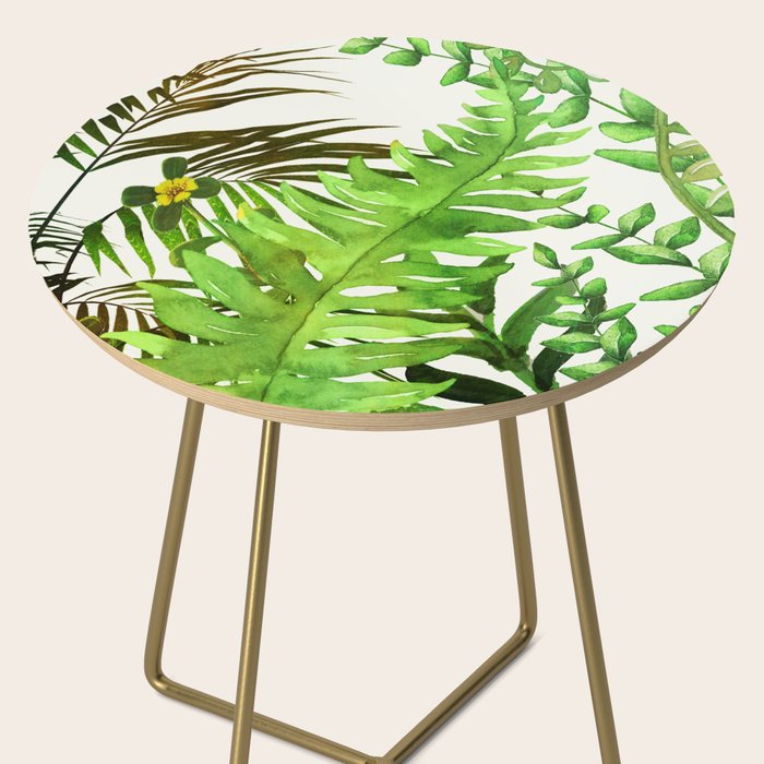 Watercolor Plants Side Table Gallery Image 2