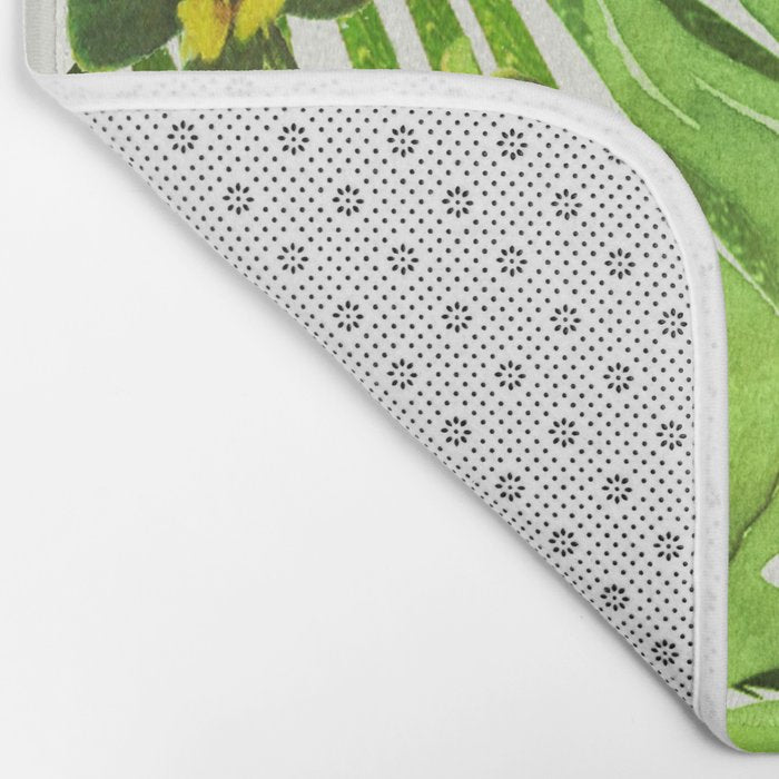 Watercolor Plants Bath Mat Gallery Image 2