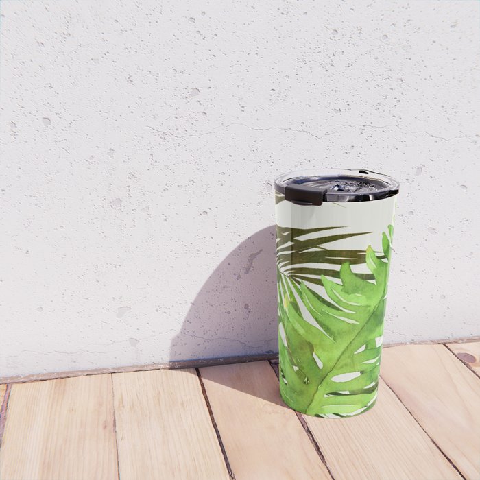 Watercolor Plants Travel Mug Gallery Image 4