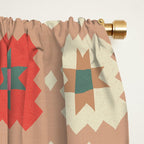 Festive Winter Quilt Tiles With Stars Window Curtain Gallery Image 2