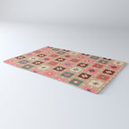 Festive Winter Quilt Tiles With Stars Rug Gallery Image 3