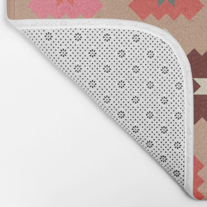 Festive Winter Quilt Tiles With Stars Bath Mat Gallery Image 2