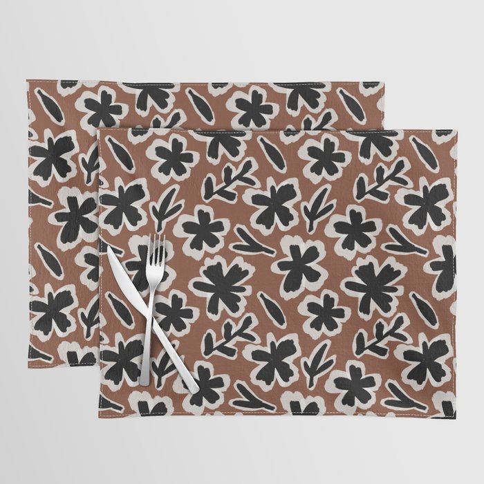Black Florals #2 Placemat Gallery Image 1