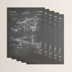 Basketball Patent - Basketball Player Coach Team Art - Black Chalkboard Wrapping Paper Gallery Image 3