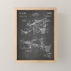 Basketball Patent - Basketball Player Coach Team Art - Black Chalkboard Mini Art Print Gallery Image 1