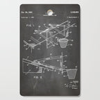 Basketball Patent - Basketball Player Coach Team Art - Black Chalkboard Cutting Board Gallery Image 1