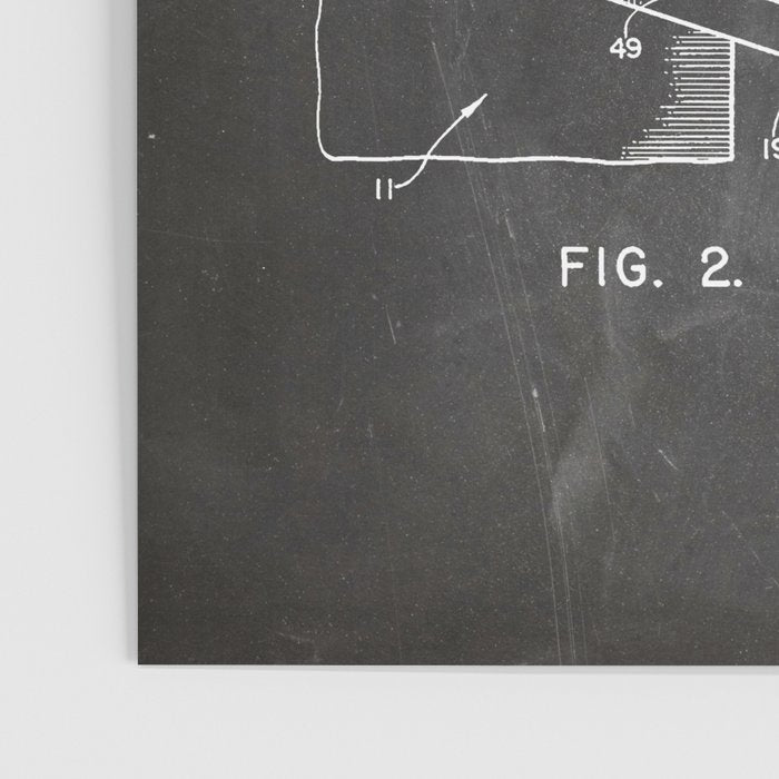 Basketball Patent - Basketball Player Coach Team Art - Black Chalkboard Poster Gallery Image 3