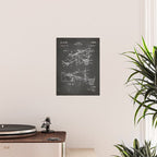 Basketball Patent - Basketball Player Coach Team Art - Black Chalkboard Poster Gallery Image 2