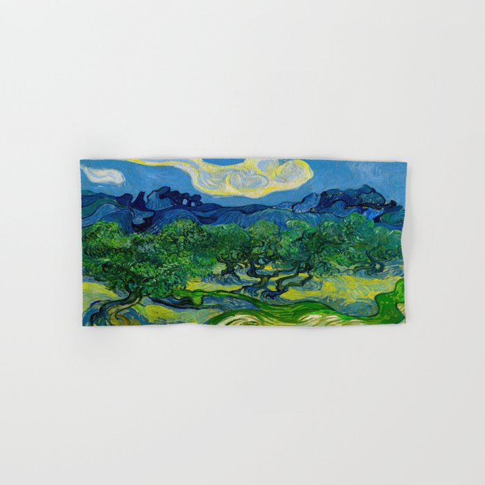 Olive Trees by Vincent Van Gogh Oil Painting Bath Towel Gallery Image 1