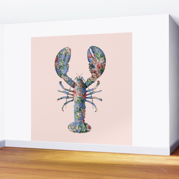FLORAL LOBSTER Wall Mural Gallery Image 2