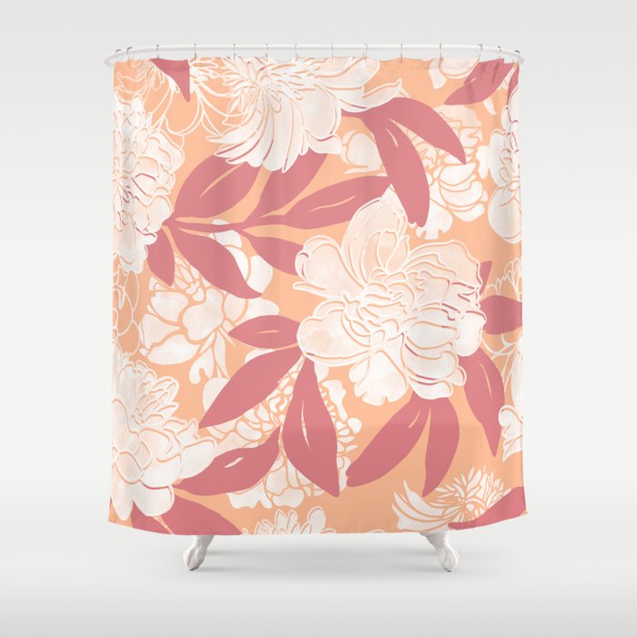 Modern floral blooms PF2 Shower Curtain Gallery Image 1