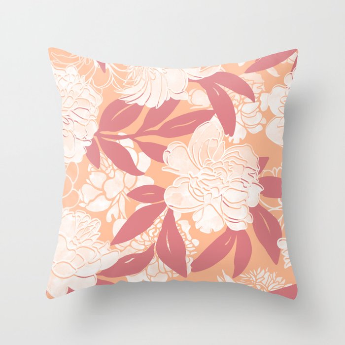 Modern floral blooms PF2 Throw Pillow Gallery Image 6