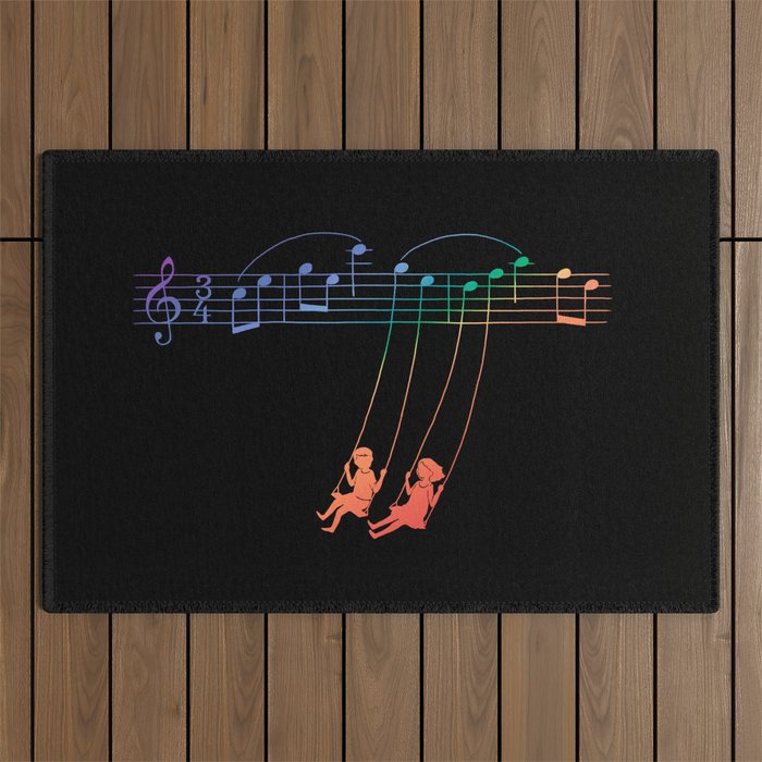 Music Swing Outdoor Rug Gallery Image 1