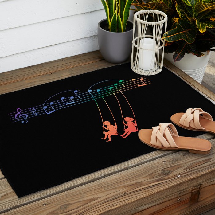 Music Swing Outdoor Rug Gallery Image 2