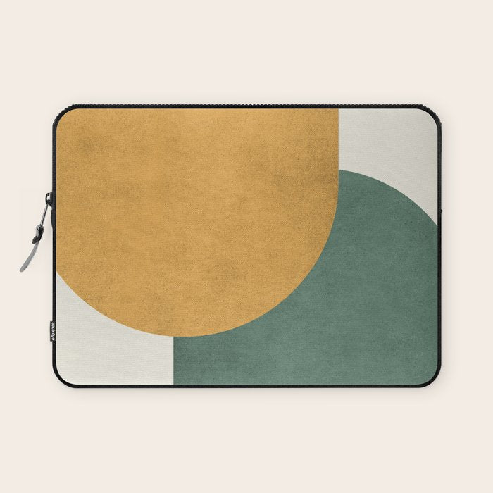 Halfmoon Colorblock 2 - Gold Green  Laptop Sleeve Gallery Image 1