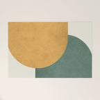 Halfmoon Colorblock 2 - Gold Green  Welcome Mat Gallery Image 1