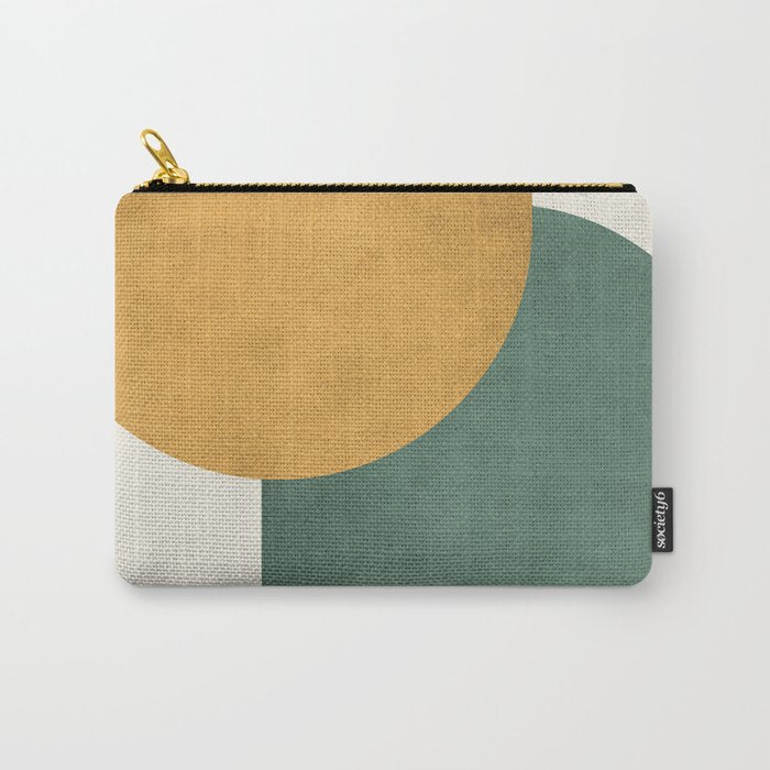 Halfmoon Colorblock 2 - Gold Green  Carry All Pouch Gallery Image 1