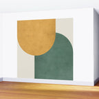 Halfmoon Colorblock 2 - Gold Green  Wall Mural Gallery Image 2