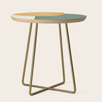 Halfmoon Colorblock 2 - Gold Green  Side Table Gallery Image 1