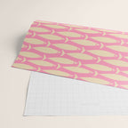 Mid Century Modern Minimalist Fish Pink Cream Pattern Wrapping Paper Gallery Image 2