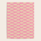 Mid Century Modern Minimalist Fish Pink Cream Pattern Poster Gallery Image 4
