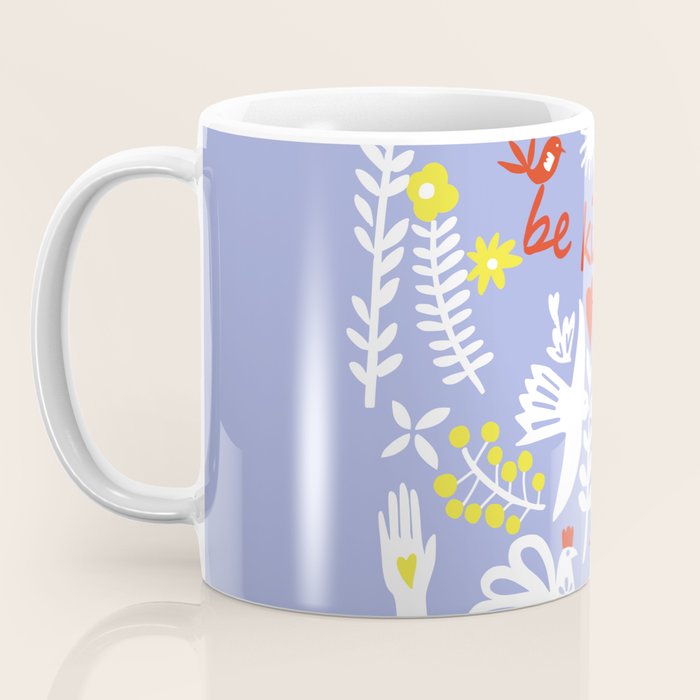 be kind - scandinavian folk art illustration Coffee Mug Gallery Image 3