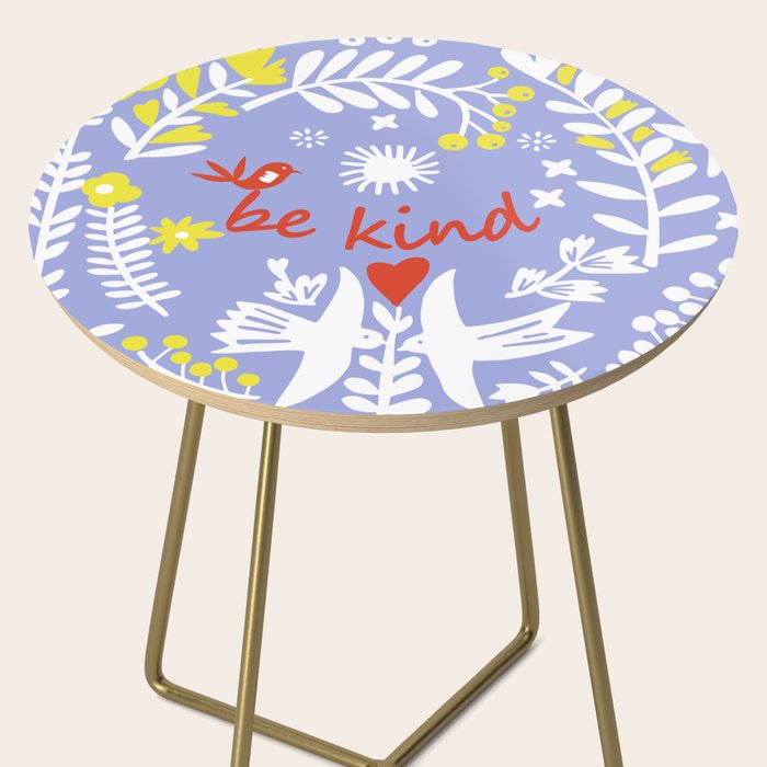 be kind - scandinavian folk art illustration Side Table Gallery Image 2