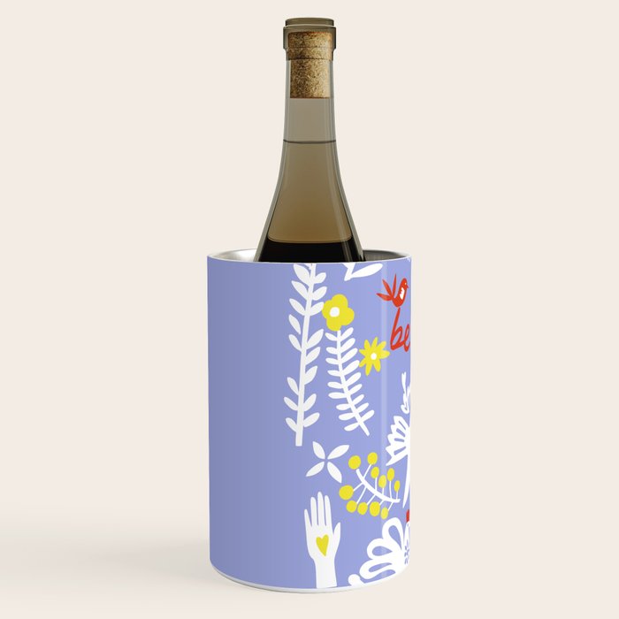 be kind - scandinavian folk art illustration Wine Chiller Gallery Image 2