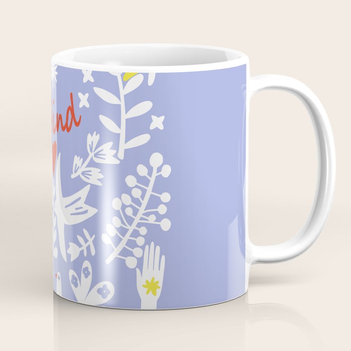 be kind - scandinavian folk art illustration Coffee Mug Gallery Image 1