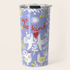 be kind - scandinavian folk art illustration Travel Mug Gallery Image 1