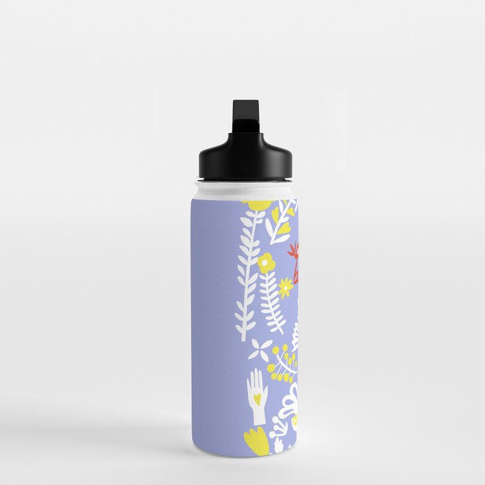 be kind - scandinavian folk art illustration Water Bottle Gallery Image 3