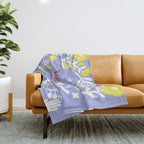 be kind - scandinavian folk art illustration Throw Blanket Gallery Image 1